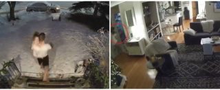 Copertina di Il terremoto fa tremare la casa, la fuga della famiglia registrata dalle telecamere: il video impressionante