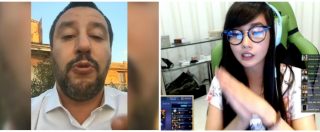 Copertina di Salvini è in diretta ma il suo video si interrompe. Al suo posto la gamer filippina: “Oh mio dio, quanti follower!”