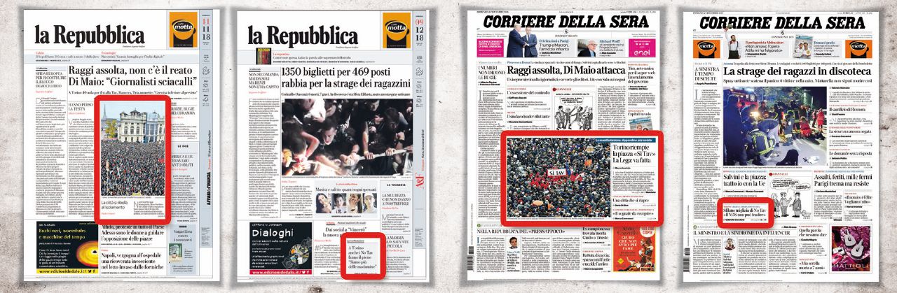 Copertina di Due piazze e due misure: così i giornali hanno raccontato le marce pro e contro
