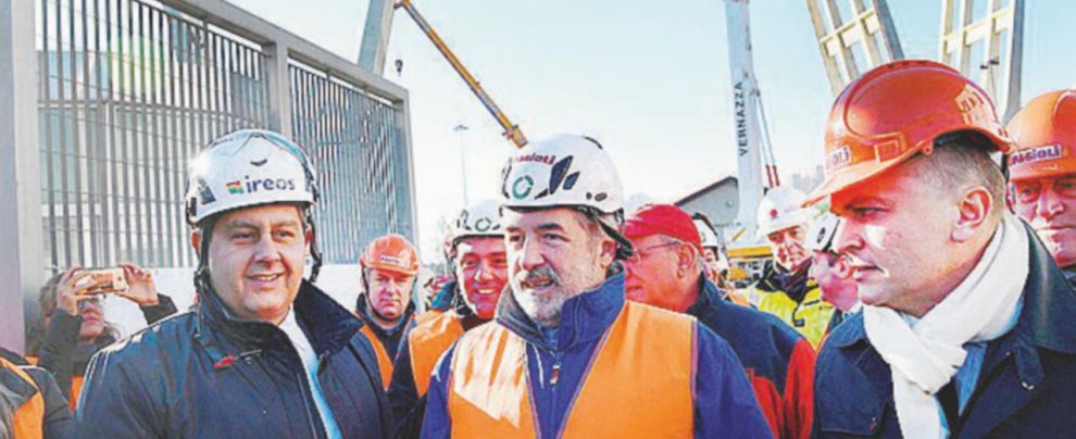 Iniziano i lavori - Il sindaco Bucci e il governatore Toti sul cantiere - Ansa Morandi, la gara dall’esito già scritto