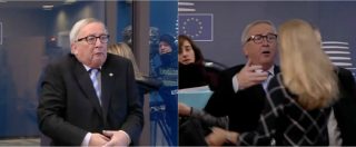 Copertina di Jean-Claude o Jean-Louis? La passione di Juncker per i capelli: ecco cosa combina all’ingresso del Consiglio europeo