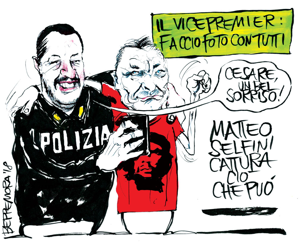 Copertina di La vignetta di Beppe Mora