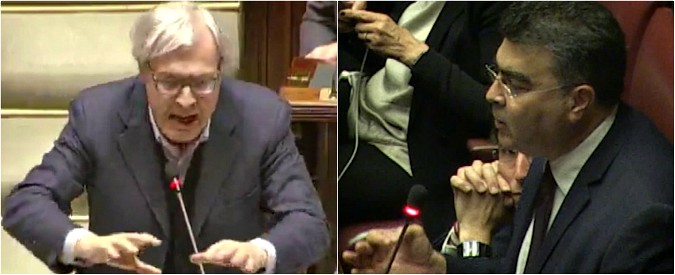 Copertina di Manovra, protesta Pd contro deputata M5s: “Ci diffama”. Sgarbi a Fiano: “Diciamo quel cazzo che vogliamo”