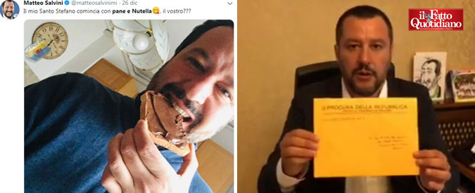 Copertina di Il 2018 di Salvini sui social dopo il contratto di governo: dalla guerra alle Ong al ‘pane e Nutella’. Il blob