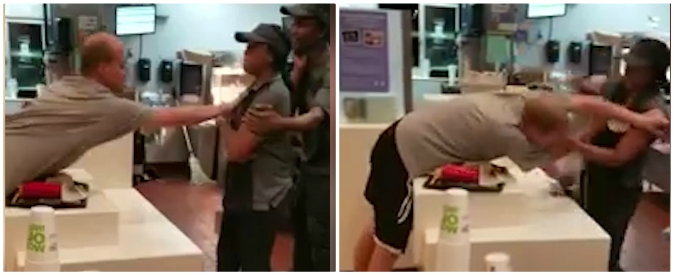 Copertina di Insulta e mette le mani addosso alla cameriera perché manca la cannuccia. Ma lei è un’ex pugile e reagisce così