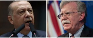 Copertina di Siria, tra Usa e Turchia tira aria di crisi Erdogan diserta l’incontro con Bolton: “Pronti ad attaccare i terroristi curdi”