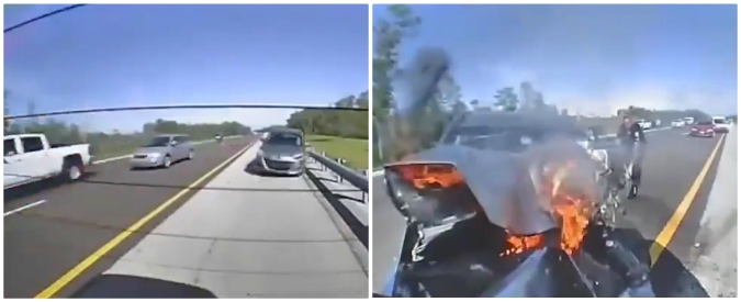 Copertina di “Rispettate la legge”, il video choc della polizia sulla sicurezza in strada: l’incidente è spaventoso