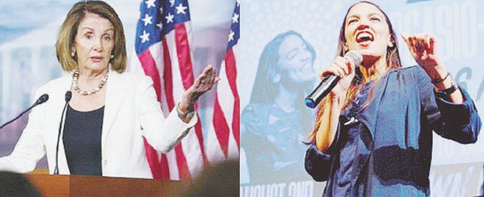 La sfida - Nancy Pelosi, leader del Congresso, e Alexandra Ocasio Ortez, giovane socialista Pelosi vs AOC: la sfida nei Dem