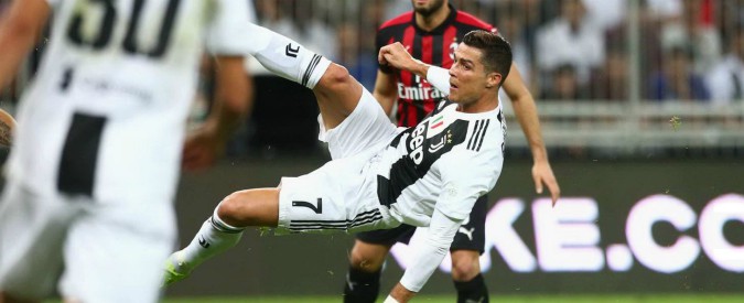 Juventus – Milan 1 a 0, il gol di Cristiano Ronaldo vale la Supercoppa italiana