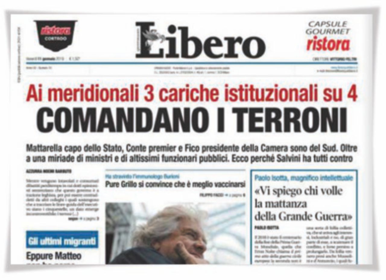 “Africani”, “terroni” e altre trovate di Feltri: libertà d’insulto pagata (anche) da tutti noi “Africani”, “terroni” e altre trovate di Feltri: libertà d’insulto pagata (anche) da tutti noi