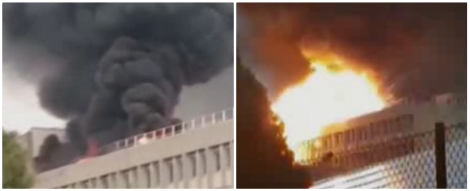 Copertina di Lione, incendio sul tetto dell’università. Le fiamme avvolgono le bombole del gas: esplode tutto