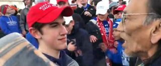 Copertina di Washington, giovani sostenitori di Trump ‘sfottono’ l’anziano nativo americano: “Non siamo razzisti”. Il video divide gli Usa