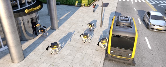 Cani robot per consegnare pacchi a domicilio. La nuova idea di Continental