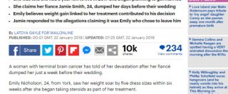 Copertina di Ragazza di 24 anni si ammala di cancro e il fidanzato la lascia su Facebook prima del matrimonio