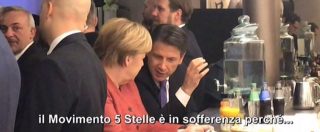 Copertina di Conte a Merkel nel fuorionda di Piazzapulita: “M5s in sofferenza perché cala nei sondaggi e Salvini sale”