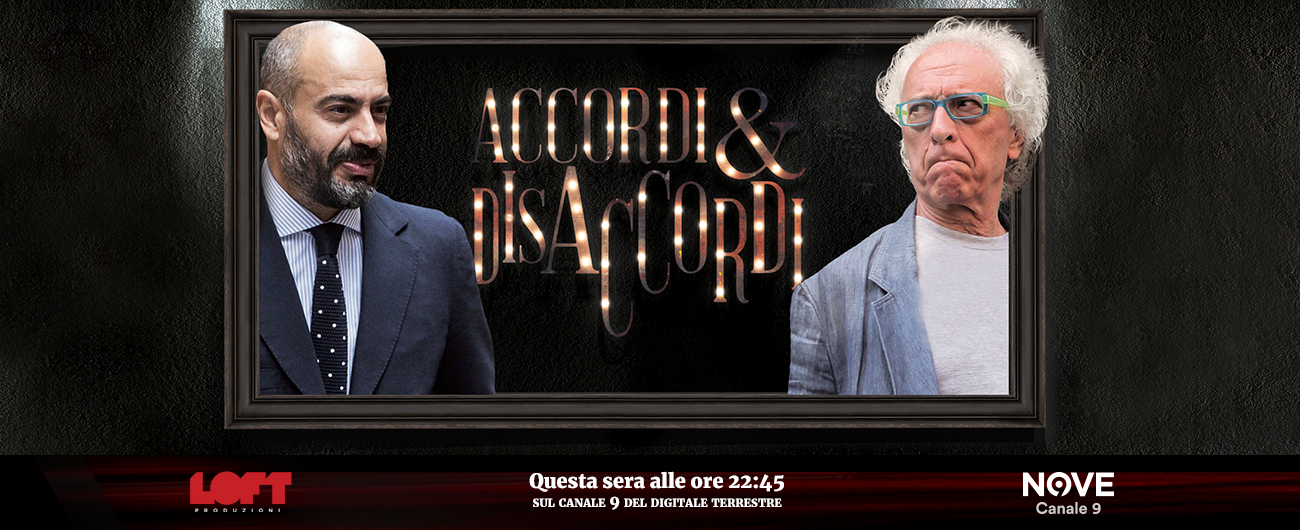 Copertina di Accordi&Disaccordi, ospiti su Nove Gianluigi Paragone e Giampiero Mughini venerdì 25 gennaio alle 22.45