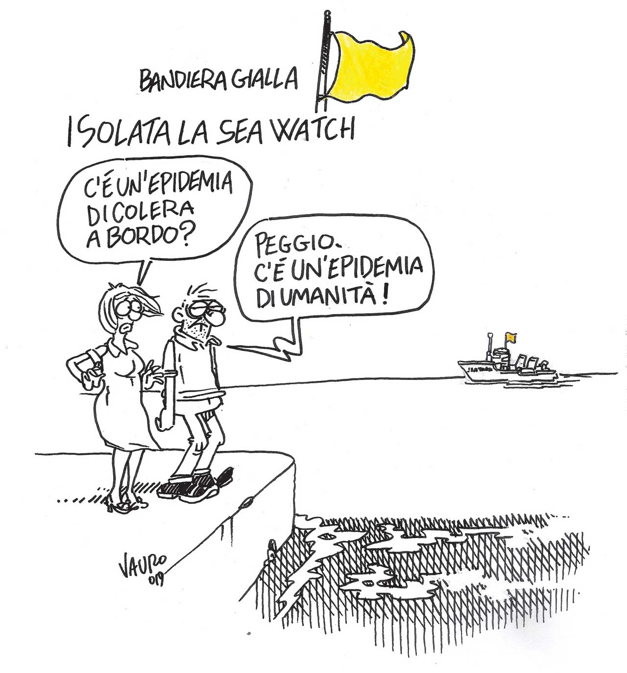 Copertina di La vignetta di Vauro