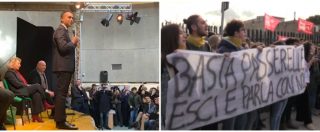 Copertina di Pomigliano, Di Maio contestato da lavoratori e studenti fuori dal suo ex liceo: “Basta passerelle”