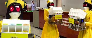 Copertina di Tre infermiere robot “assunte” in Thailandia, consegnano cartelle cliniche e farmaci