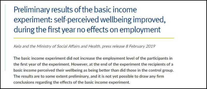 Reddito di base, i primi risultati del test in Finlandia: “Aumenta il benessere, nessun impatto sull’occupazione”