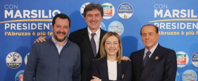 Voto Abruzzo, vince il centrodestra con Marsilio (47,6%). Legnini al 30,6. Lega primo partito al 26,2%, M5s al 19,8