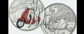 Copertina di Vespa, i suoi primi 70 anni su una moneta da 5 euro