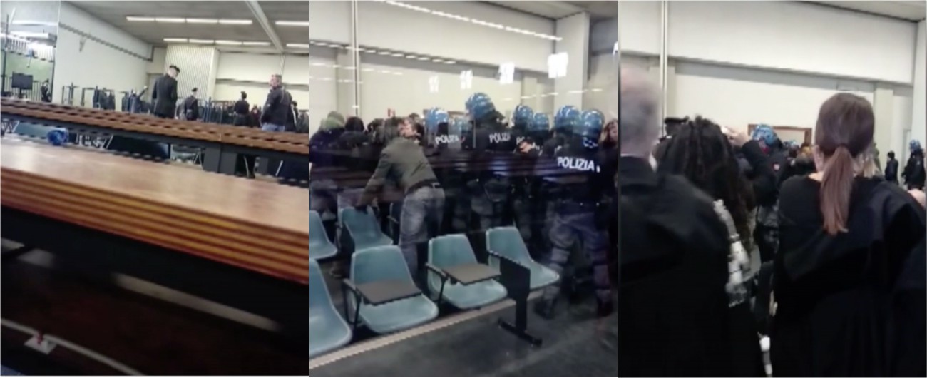 Copertina di Torino, gli anarchici protestano nell’aula bunker: “Giù le mano dall’Asilo”. Udienza interrotta