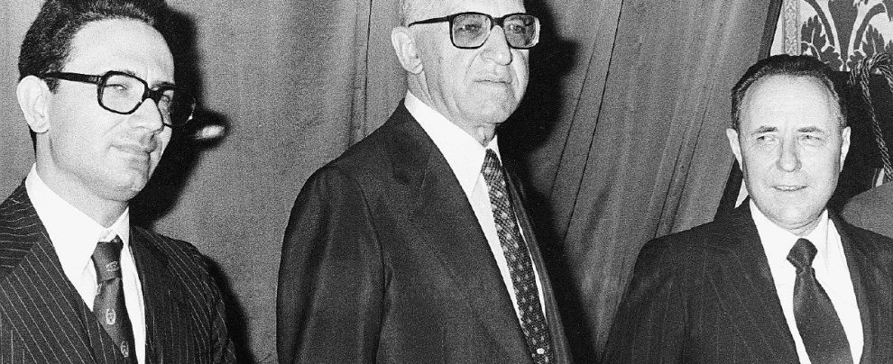 Lo scatto - Mario Sarcinelli, Paolo Baffi e Carlo Azeglio Ciampi in una foto d’epoca - LaPresse La Banca d’Italia non è più quella di Baffi e Sarcinelli