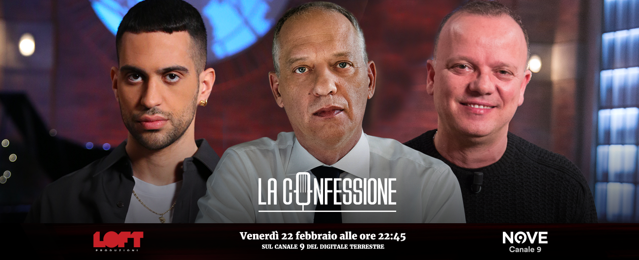 Copertina di La Confessione, Gigi D’Alessio e Mahmood ospiti di Peter Gomez su Nove venerdì 22 febbraio alle 22.45