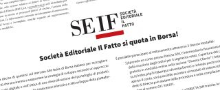 Copertina di SEIF, il 14 marzo la cerimonia di quotazione della Società editoriale Il Fatto in diretta streaming