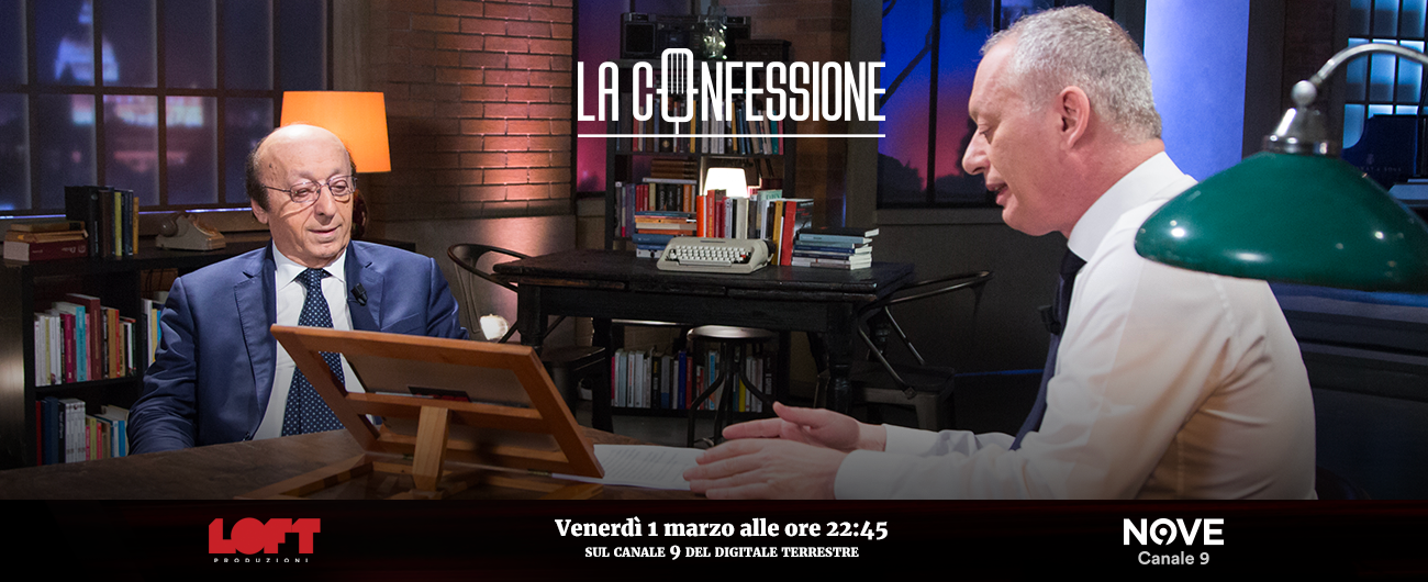 Copertina di La Confessione, Gomez: “Maradona aveva rapporti con la camorra?” Luciano Moggi: “Una sera arrivarono in tre poi seppi che erano i boss Giuliano”