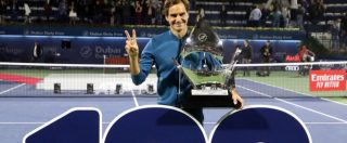 Copertina di Roger Federer sempre più nella storia: vince a Dubai il 100esimo titolo in carriera. Meglio di lui solo Jimmy Connors
