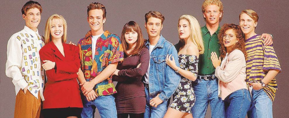 Il gruppo al completo, il cast originale Luke Perry, l’altro Dylan a segnare una generazione