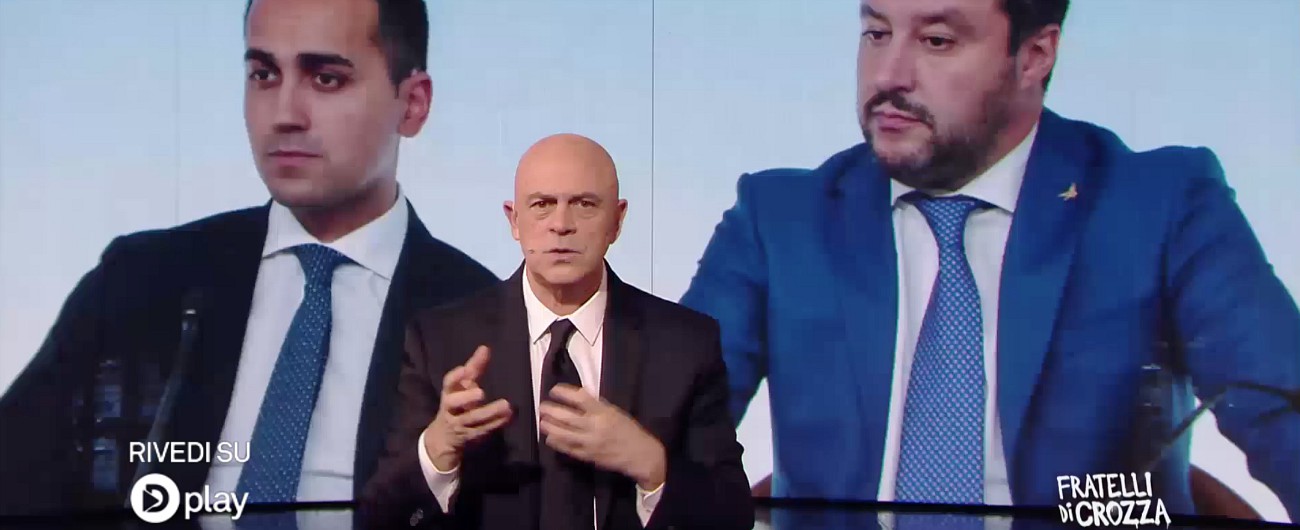 Copertina di Il nuovo pungente monologo di Crozza, da Conte: “A metà fra Lina Sotis e Roger Moore” e la Tav: “Urgentissima da 28 anni”