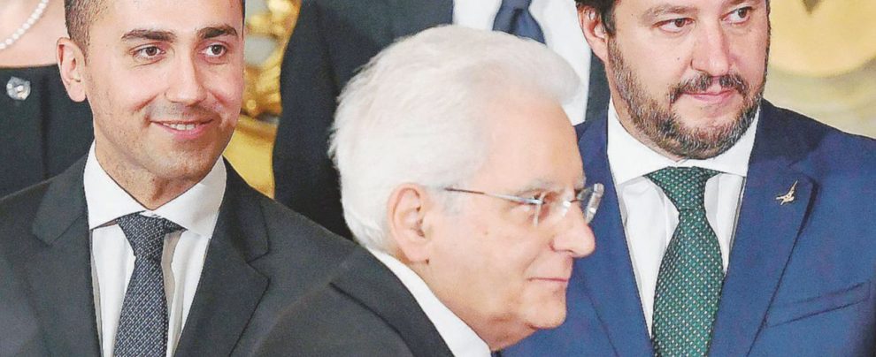 Battage - Da sinistra: il ministro Di Maio, il presidente Mattarella e il ministro Salvini - Ansa Il risveglio atlantista di Salvini. Sulla Cina gela Di Maio e il Colle