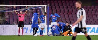 Copertina di Napoli-Udinese, paura al San Paolo: il portiere Ospina sviene a pallone lontano