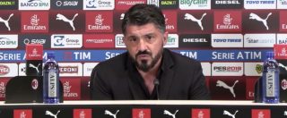 Copertina di Derby Milan-Inter, Gattuso su Kessie-Biglia: “Non ho visto, altrimenti mi sarei buttato nella mischia”