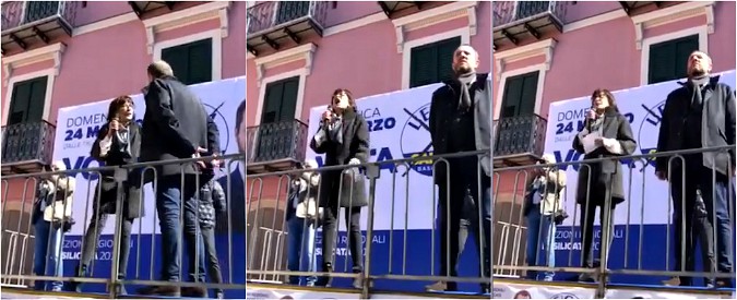 Copertina di Basilicata, la candidata leghista Gerarda Russo blocca il comizio e risponde ai contestatori: “Io sono fascista!”