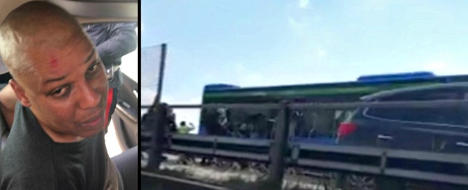 Copertina di Bus dirottato, l’autista ai carabinieri: “State a distanza. Non sparate, è tutto pieno di gasolio qui”. L’audio della telefonata