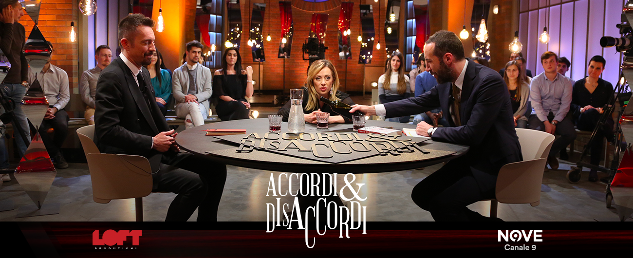 Copertina di Accordi&Disaccordi (Nove), Meloni: “L’alleanza tra FdI e Forza Italia? Dipenderà dalle europee. Oggi più affinità con la Lega”