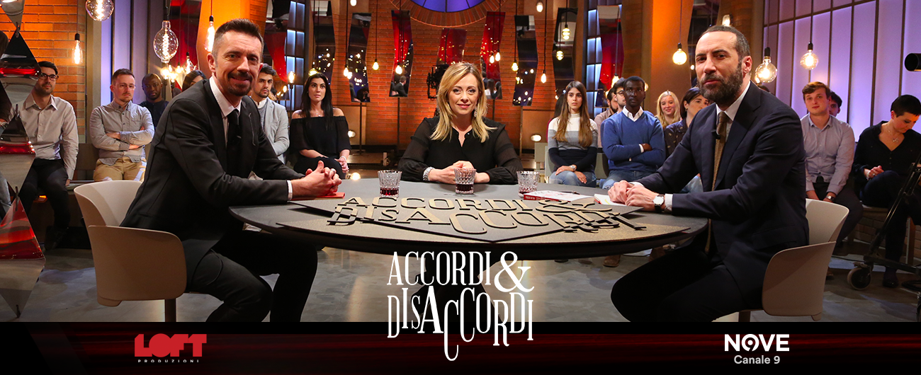 Copertina di Accordi&Disaccordi (Nove), Giorgia Meloni: “Offese di Calenda su ‘burina del Ku Klux Klan’? Lo sto querelando”