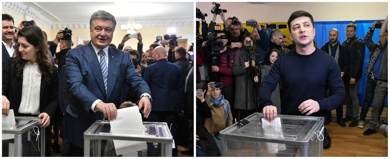 Elezioni Ucraina, l’attore Zelensky in testa col 30%. Verso il ballottaggio col presidente Poroshenko al 16%