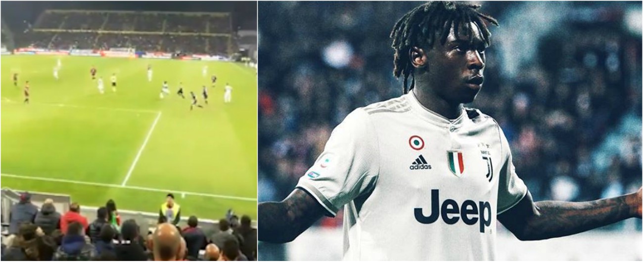 Copertina di Cagliari-Juventus, ululati razzisti contro il giovane Moise Kean. Allegri: “Soliti imbecilli, vanno allontanati a vita”