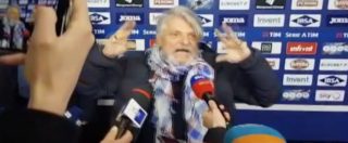 Copertina di Sampdoria-Genoa 2 a 0, Massimo Ferrero: “Il mio ultimo derby? Ve dovete attaccà ar c***o”