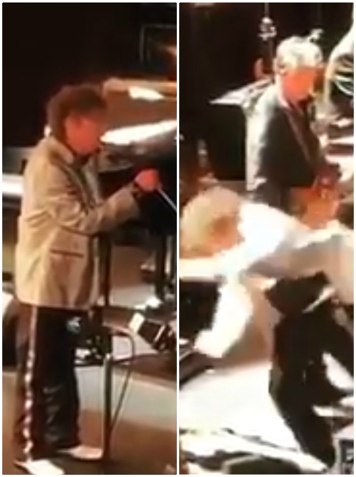 Copertina di Bob Dylan litiga col pubblico che gli fa le foto: “Posso cantare o mi metto in posa?”. Poi inciampa sul palco e si arrabbia