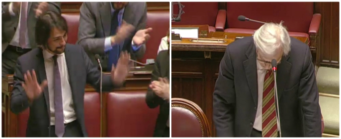 Copertina di Camera, il M5s dice sì al Def ma subito dopo prende la parola Sgarbi. Buu e proteste in Aula: “Sentiamo Einstein”