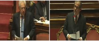 Copertina di Mario Monti sorprende il Senato: “Favorevole al Def presentato da Tria”. Poi spiega perché e difende il ministro