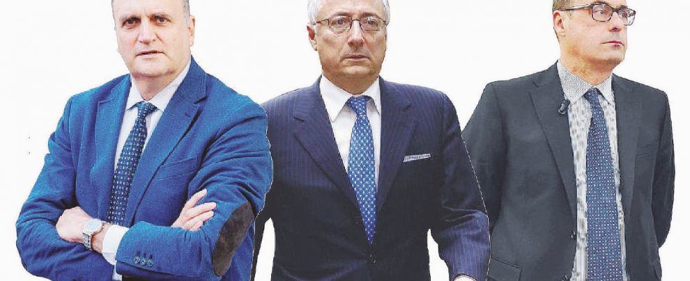 Protagonisti - Da sinistra, Sergio Santoro, Filippo Patroni Griffi e Nicola Zingaretti Consiglio di Stato: i due strani verbali sul giudice Santoro
