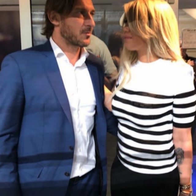 Wanda Nara incontra Francesco Totti nell’intervallo di Inter-Roma: “Ecco cosa ci siamo detti”