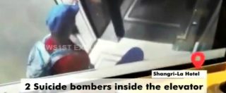 Copertina di Sri Lanka, in un video i due presunti attentatori nell’hotel Shangri-La. I sorrisi in ascensore prima dell’esplosione